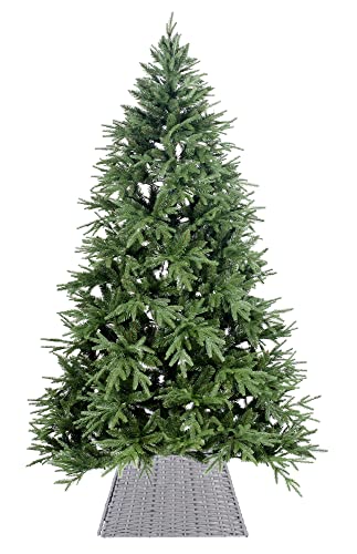 Grey Woven Willow Christmas Tree Skirt: Large, 50cm