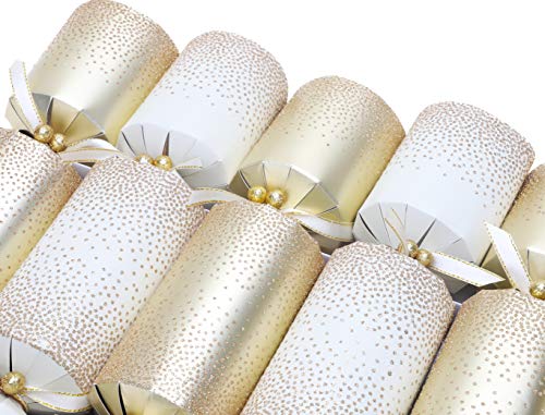 Toyland® Deluxe Gold Christmas Crackers - 6 Pack