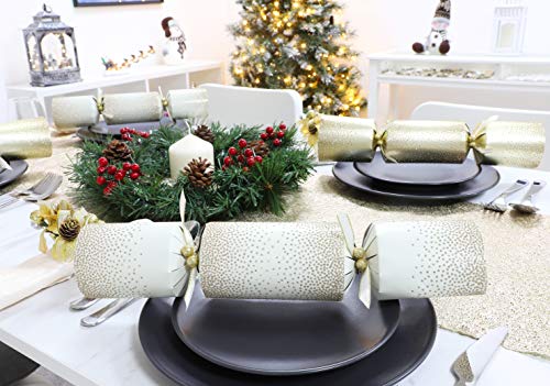 Toyland® Deluxe Gold Christmas Crackers - 6 Pack