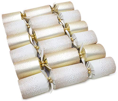Toyland® Deluxe Gold Christmas Crackers - 6 Pack