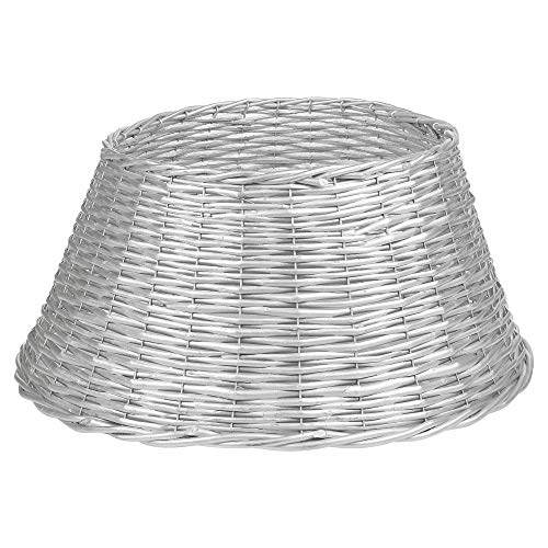 Christmas Willow Rattan Tree Skirt Base (Silver)