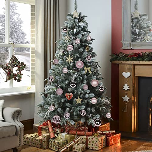 12PCS 8CM Xmas Baubles – Festive Decorations for Gifts