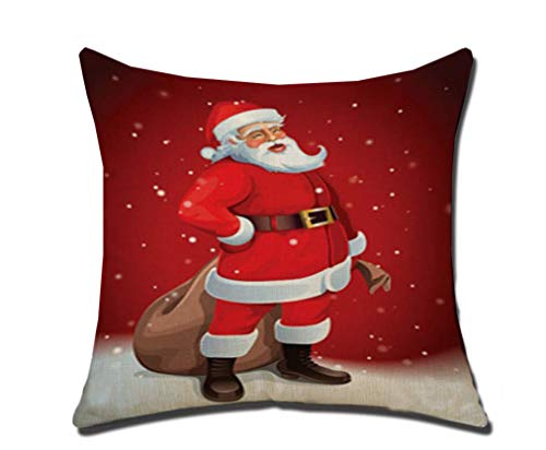 Red Christmas Series Pillowcase Holiday Gift Snowman Pillow Does not Include Pillow