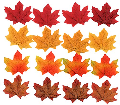 100 Artificial Leaves Classroom Display Leaf Decoration Craft Materials Fake Leaves Fabric Autumn Decorations Natural Resources For Early Years Wedding Crafting