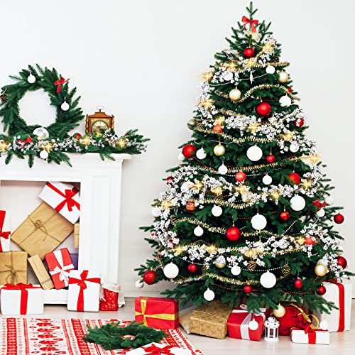 Lighted Berry Christmas Garland with Leaves - 6 Feet