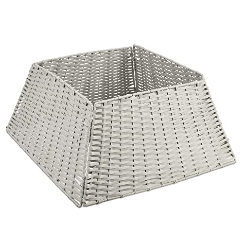 SA Products Christmas Tree Skirt - Grey Wicker Square