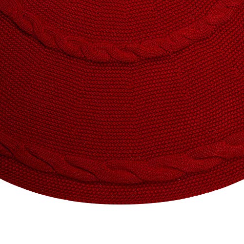 Thick Luxury Red Tree Skirt with Snowballs