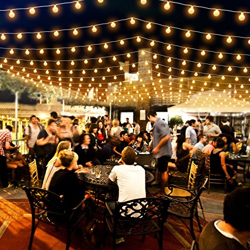 BlueFire Fairy Lights Plug in, 50 LED 31ft Globe String Lights, 8 Modes Remote Control Dimmable Timer Gazebo Lights Christmas Lights for Bedroom, Party, Garden, Camping, Outdoor, Indoor (Warm White)