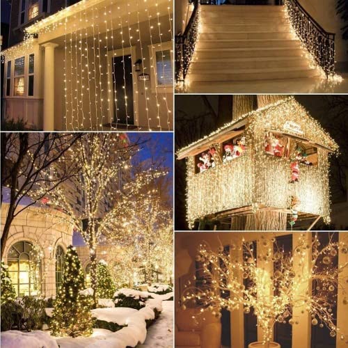 [Timer & Remote] 100 LED Outdoor Battery Fairy Lights (IP65 Waterproof, Dimmable, 8 Modes) by Koopower, 11M, Warm White
