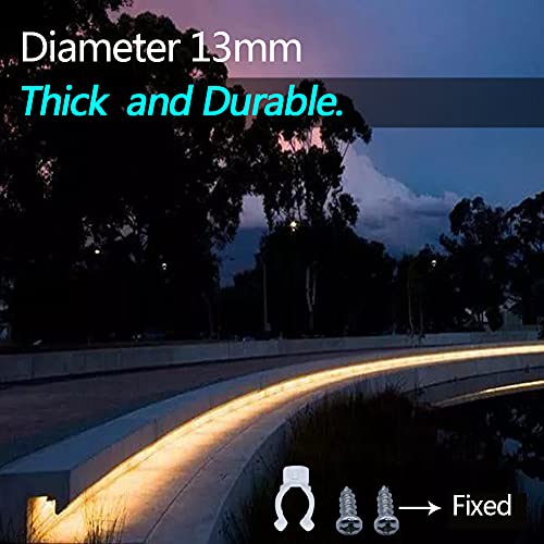 FOEERS Outdoor LED Rope Lights,9.8FT Warm White 220V Waterproof Mains,Connectable String Light Plug in,Christmas Lighting for Bedroom Garden Camping Tent Decking Gazebo