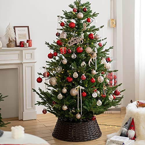 Festive Rattan Tree Skirt for Christmas Decor