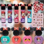 Disney Minnie Mouse - Townley Girl Sparkly Cosmetic Makeup Set with Lip Balm Nail Accessories -35 Pcs|Perfect for Parties Sleepovers Makeovers|Birthday Gift for Girls above 3 Yrs