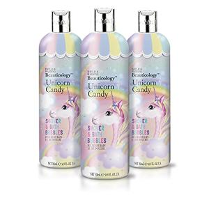 Baylis & Harding Beauticology Shower & Bath Bubbles, Unicorn Candy, 500ml, (Pack of 3) - Vegan Friendly