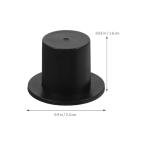 Toyvian 100pcs Mini Black Top Hats Plastic Magician Hats Christmas Black Top Hats for DIY Craft Embellishing Creating Party Supplies S