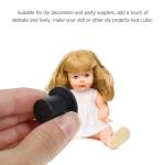 Toyvian 100pcs Mini Black Top Hats Plastic Magician Hats Christmas Black Top Hats for DIY Craft Embellishing Creating Party Supplies S