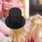 Toyvian 100pcs Mini Black Top Hats Plastic Magician Hats Christmas Black Top Hats for DIY Craft Embellishing Creating Party Supplies S