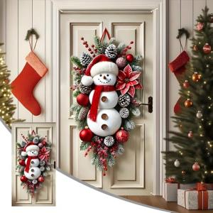 Snowman Door Cover for Christmas Decor