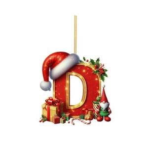26 Festive Letter Ornaments for Christmas Tree