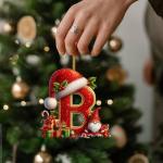 26 Festive Letter Ornaments for Christmas Tree
