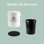 Kitchen Compost Bin, 5L Countertop Bucket with Lid