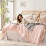 Blush Pink 3-Piece Fluffy Comforter Set