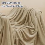Ultra Soft Khaki Fleece Blanket for Comfort