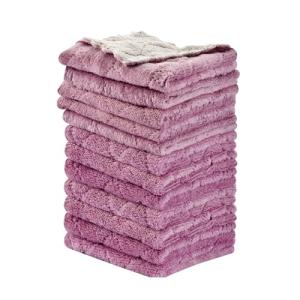 12-Pack Reusable Kitchen Towels - Double-Sided Microfiber