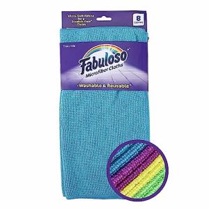 8-Pack Eco-Friendly Rainbow Microfiber Cleaning Cloths