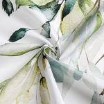 Sage Green Floral Fabric Shower Curtain 183 x 183 cm