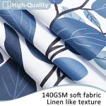 Blue Eucalyptus Floral Shower Curtain for Bathroom