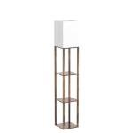 Sustainable 63-Inch LED Floor Lamp with Shelves