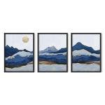 Mountain Wall Art Set - Blue Nature Prints