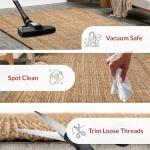 Hand Woven Natural Jute Area Rug, 7'6" x 9'6