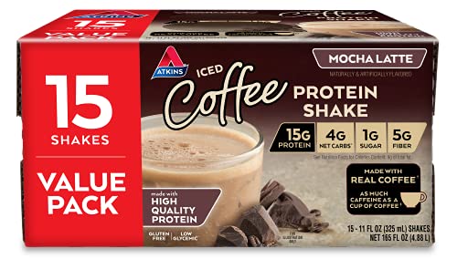 Atkins Mocha Latte Protein Shake 15 Count