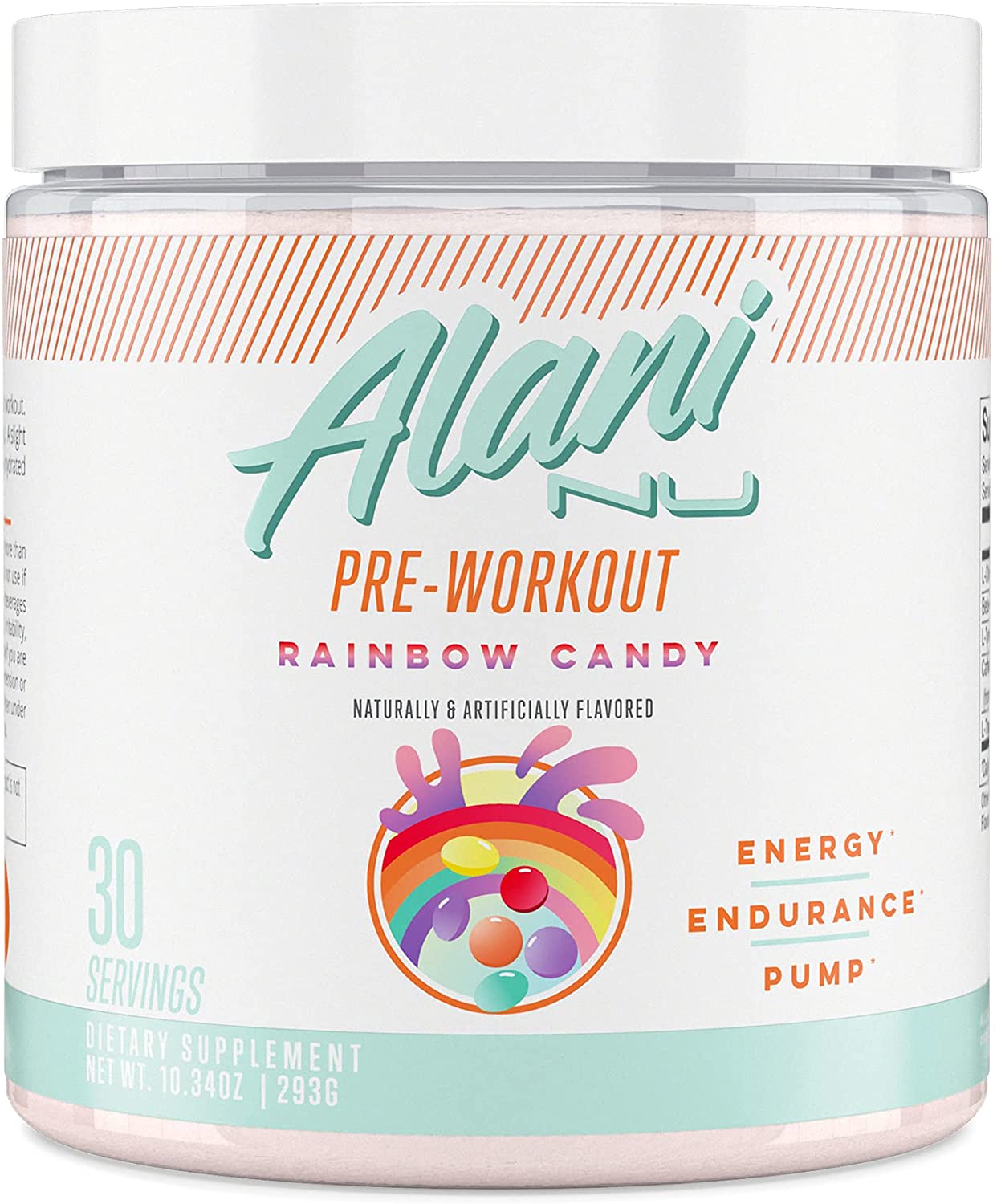 Alani Nu Sugar-Free Pre Workout Powder - Rainbow Candy