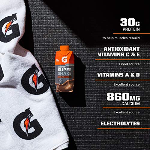 Gatorade Super Shake, Chocolate, 30g Protein, 4 Count