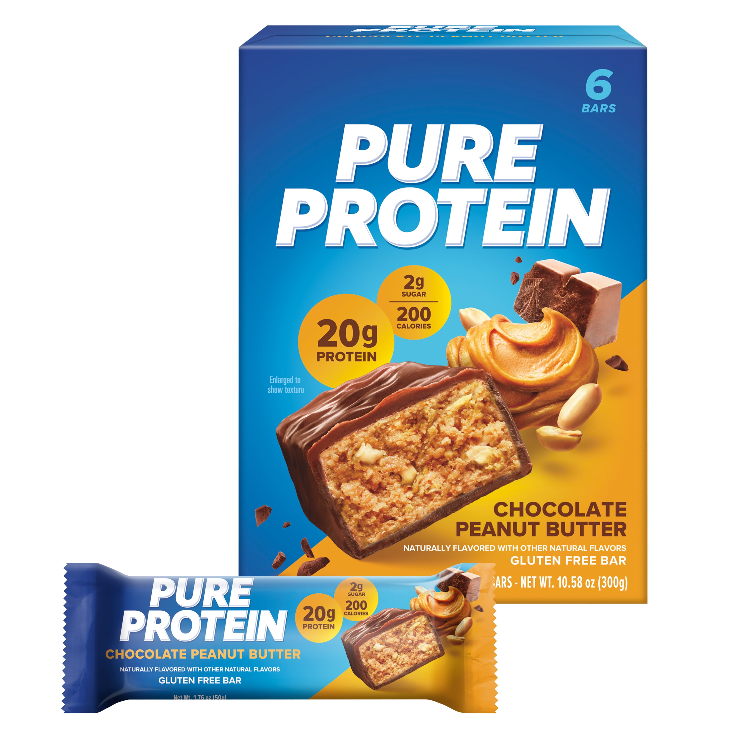Chocolate Peanut Butter Pure Protein Bars - 54 Pack