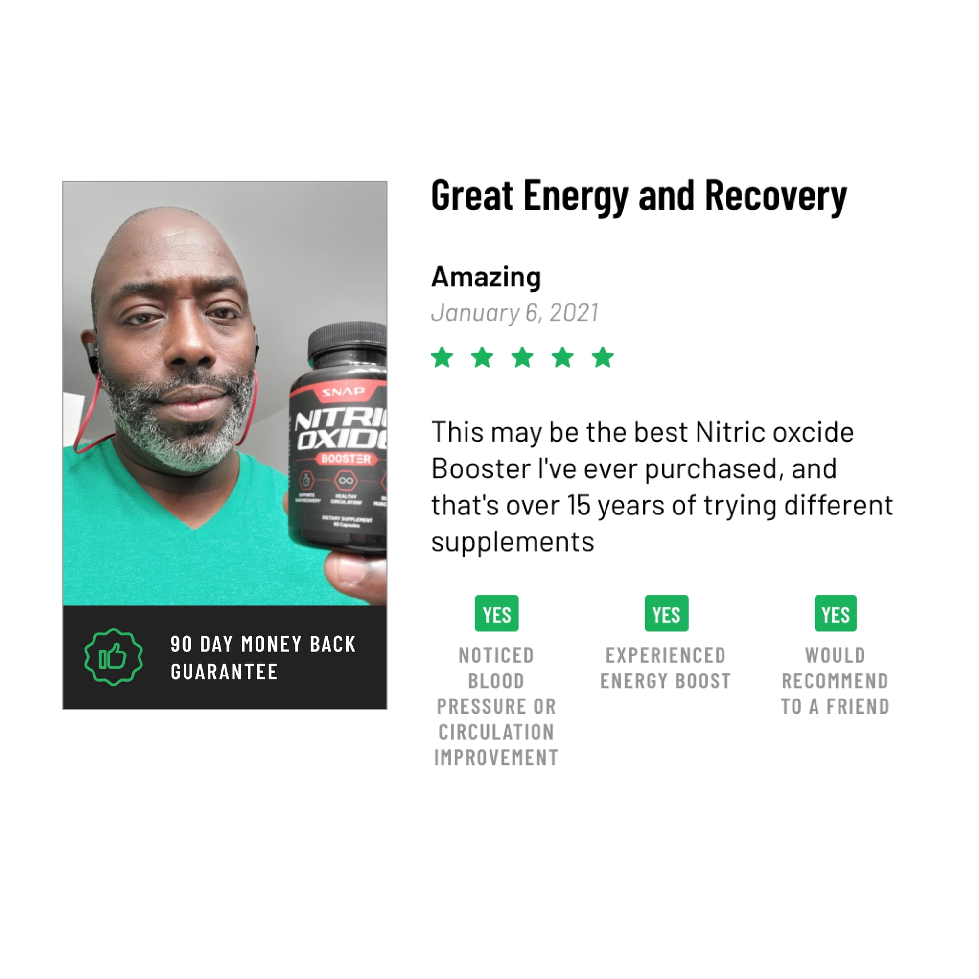 Snap Supplements Nitric Oxide Booster - 2-Pack Capsules