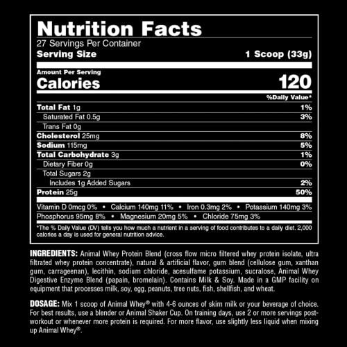 Universal Nutrition Animal Whey Isolate Protein Powder