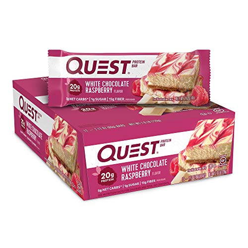 Quest Protein Bar, White Chocolate Raspberry, 20g Protein