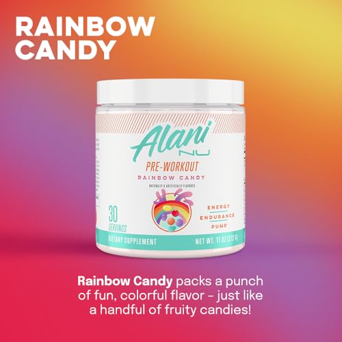 Alani Nu Sugar-Free Pre Workout Powder - Rainbow Candy