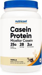 Nutricost Vanilla Casein Protein Powder 2lb