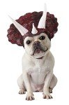 Burgundy Triceratops Dog Costume, Size S