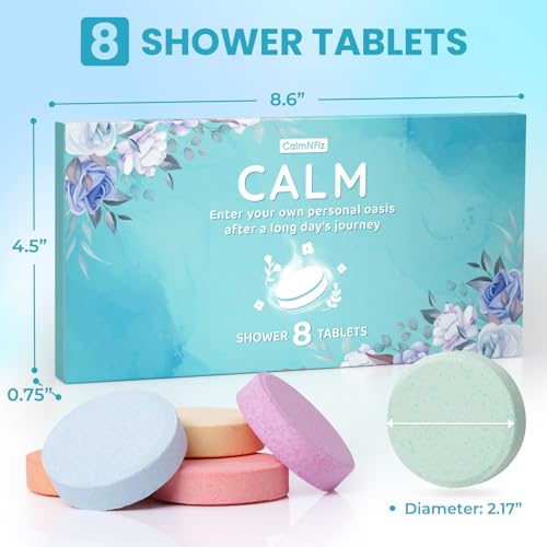 CalmNFiz Shower Steamers Gift Set with 8 Scents
