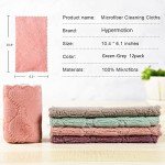 12-Pack Ultra-Absorbent Double-Sided Microfiber Cloths