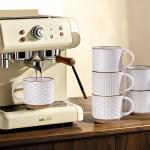 Stackable 12oz Ceramic Mugs Set of 4