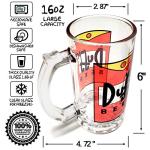 DUFF Beer Mug - 16oz Simpsons Inspired Glass