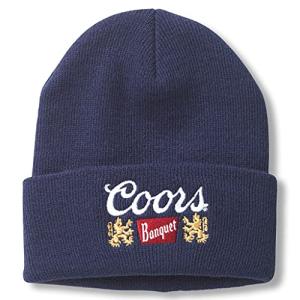 Coors Beer Cuffed Beanie - Unisex, Navy
