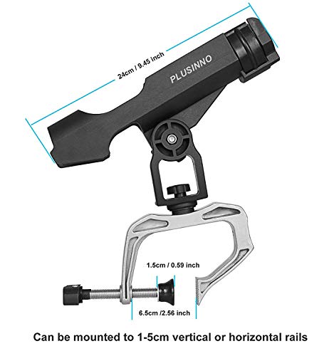 Plusinno Boat Fishing Rod Holder with Adjustable Clamp