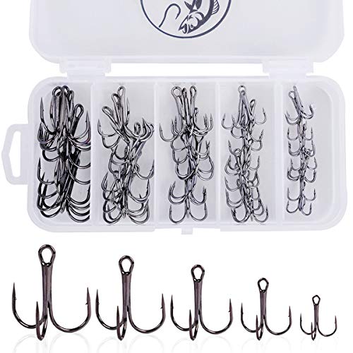 UCEC Treble Hooks Kit - 50 High Carbon Steel